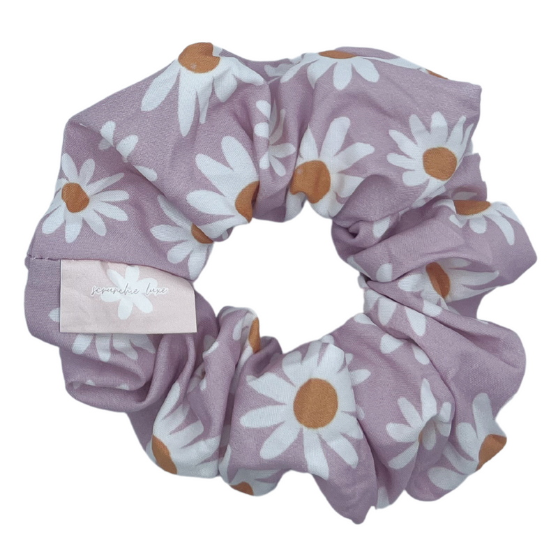 Purple Daisy Scrunchie