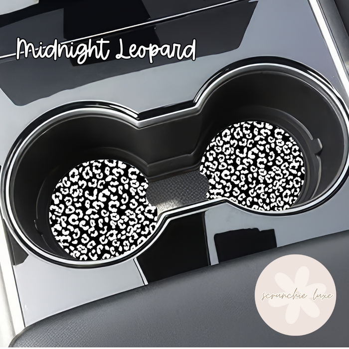 Car Coasters - Midnight Leopard (2pk)