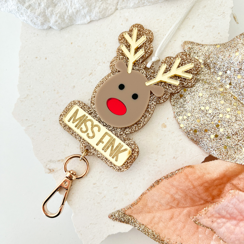 Rudolf the Reindeer Personalised Lanyard