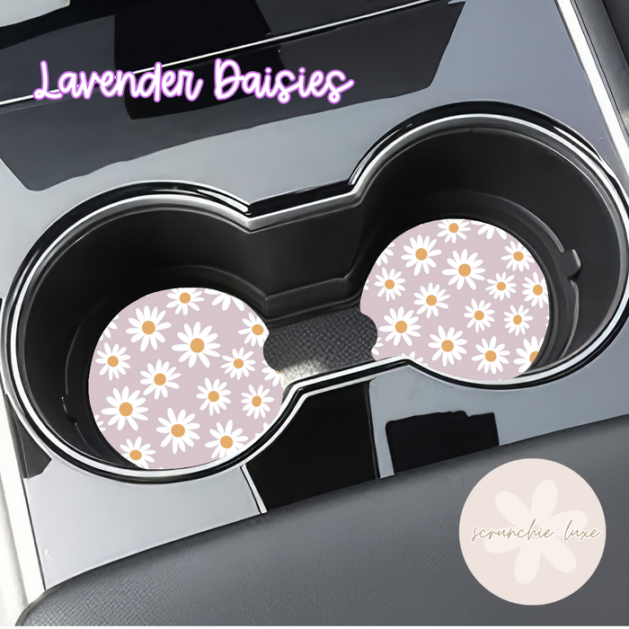 Car Coasters - Lavender Daisies (2pk)