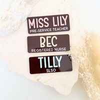 Cocoa Club Signature Acrylic Name Badge - Choose your Colour