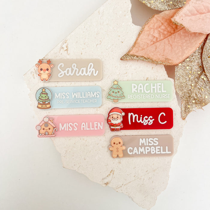 Christmas Icon Name Badges