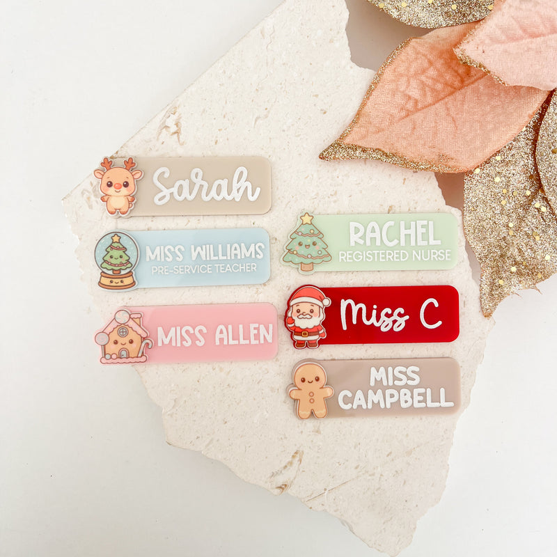 Christmas Icon Name Badges