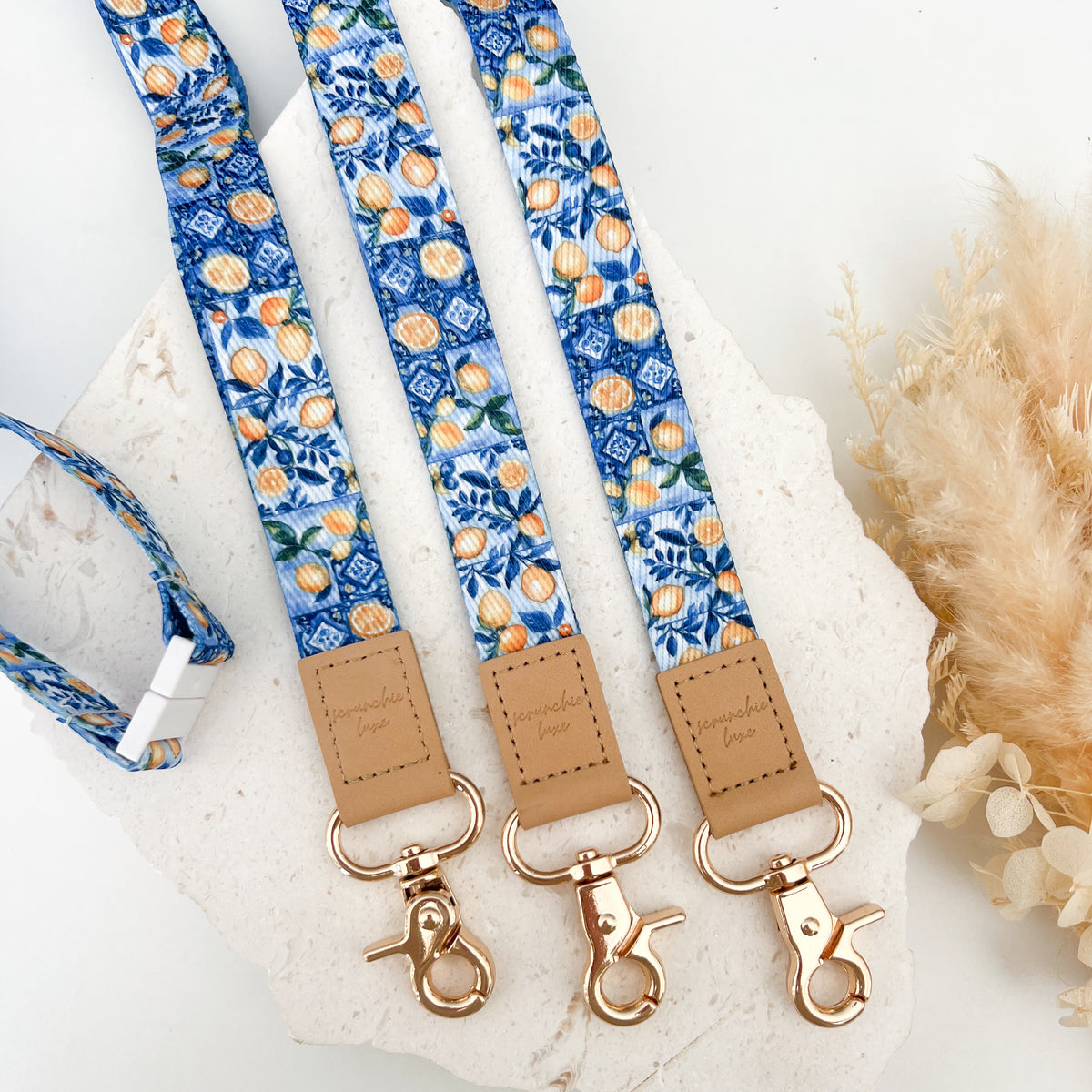 Santorini Fabric Lanyard