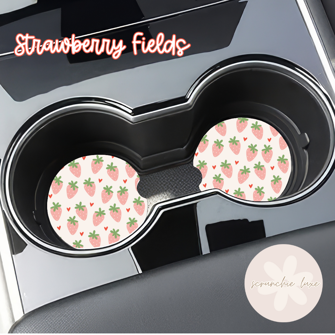 Car Coasters - Strawberry Fields (2pk)