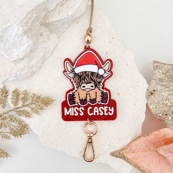 Festive Highlander Personalised Lanyard