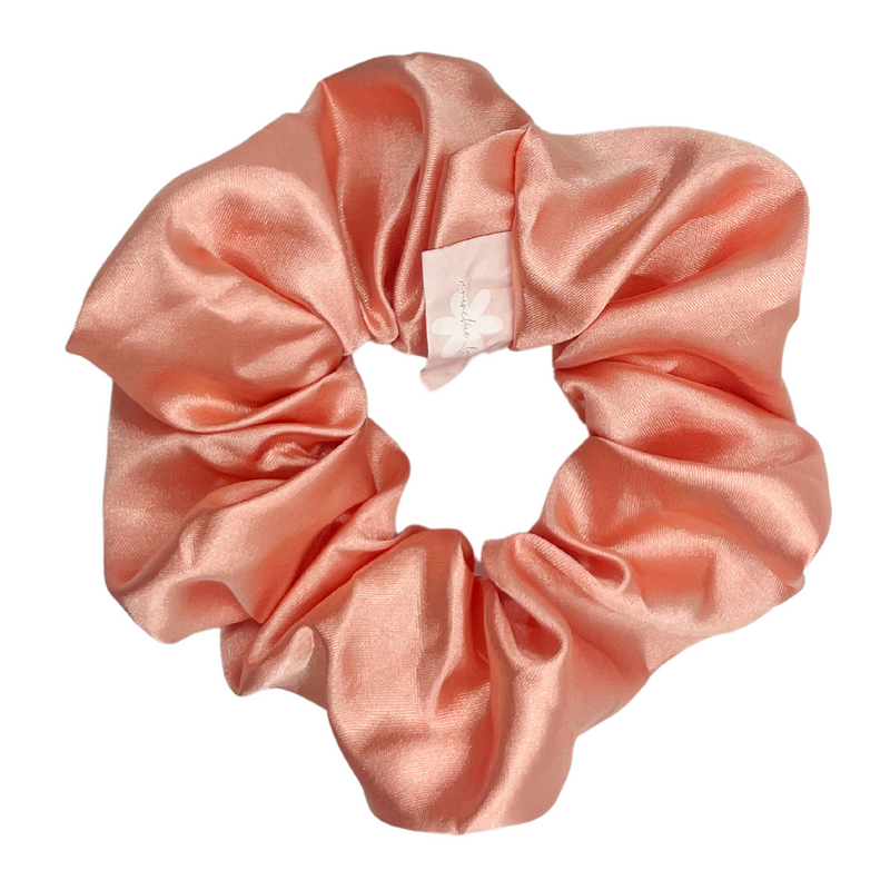 Dark Peach Satin Scrunchie