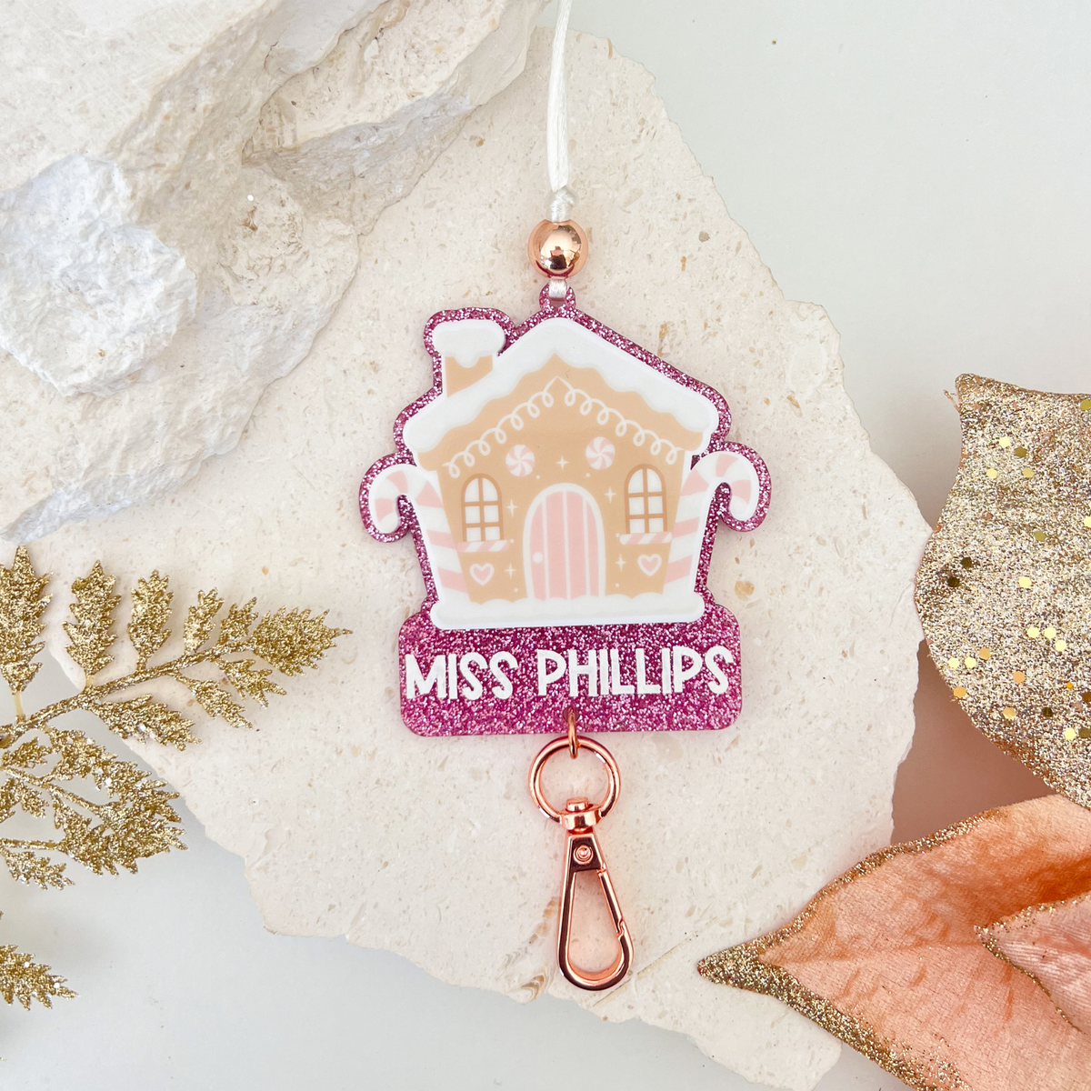 Candy Cane Cottage Personalised Lanyard