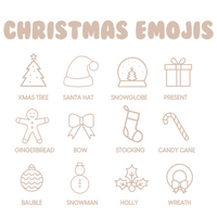 Christmas Emoji Name Badges