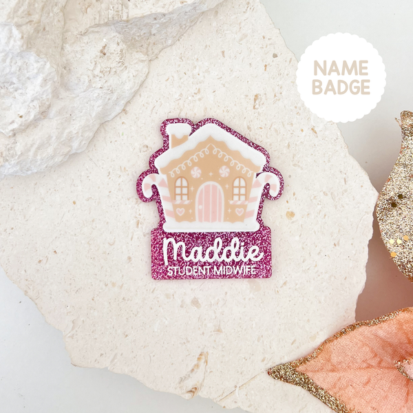 Candy Cane Lane Deluxe Name Badge