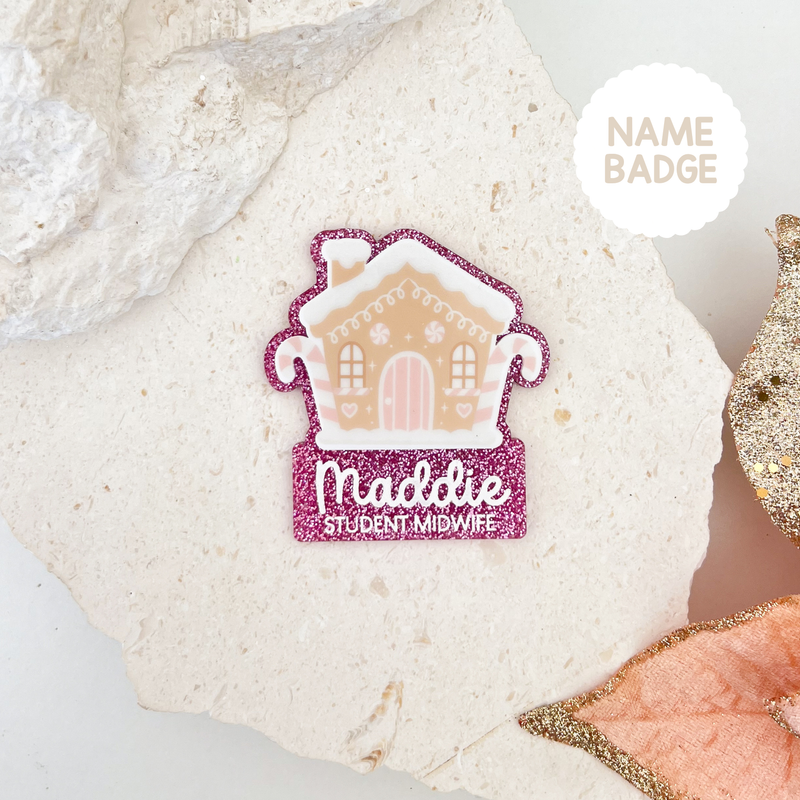 Candy Cane Lane Deluxe Name Badge