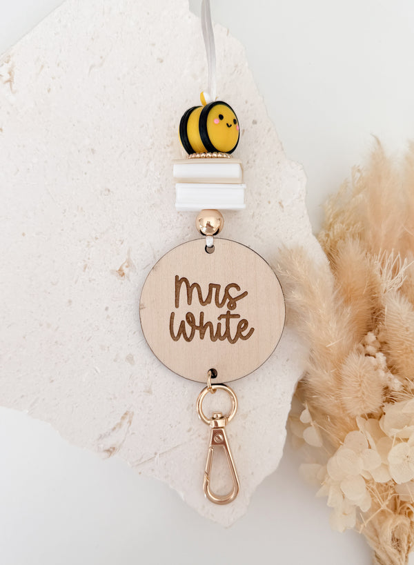 Bumblebee Petal&Pages Personalised Lanyard