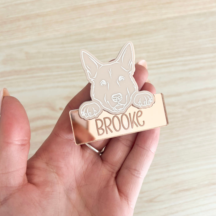 Doggo Acrylic Name Badge