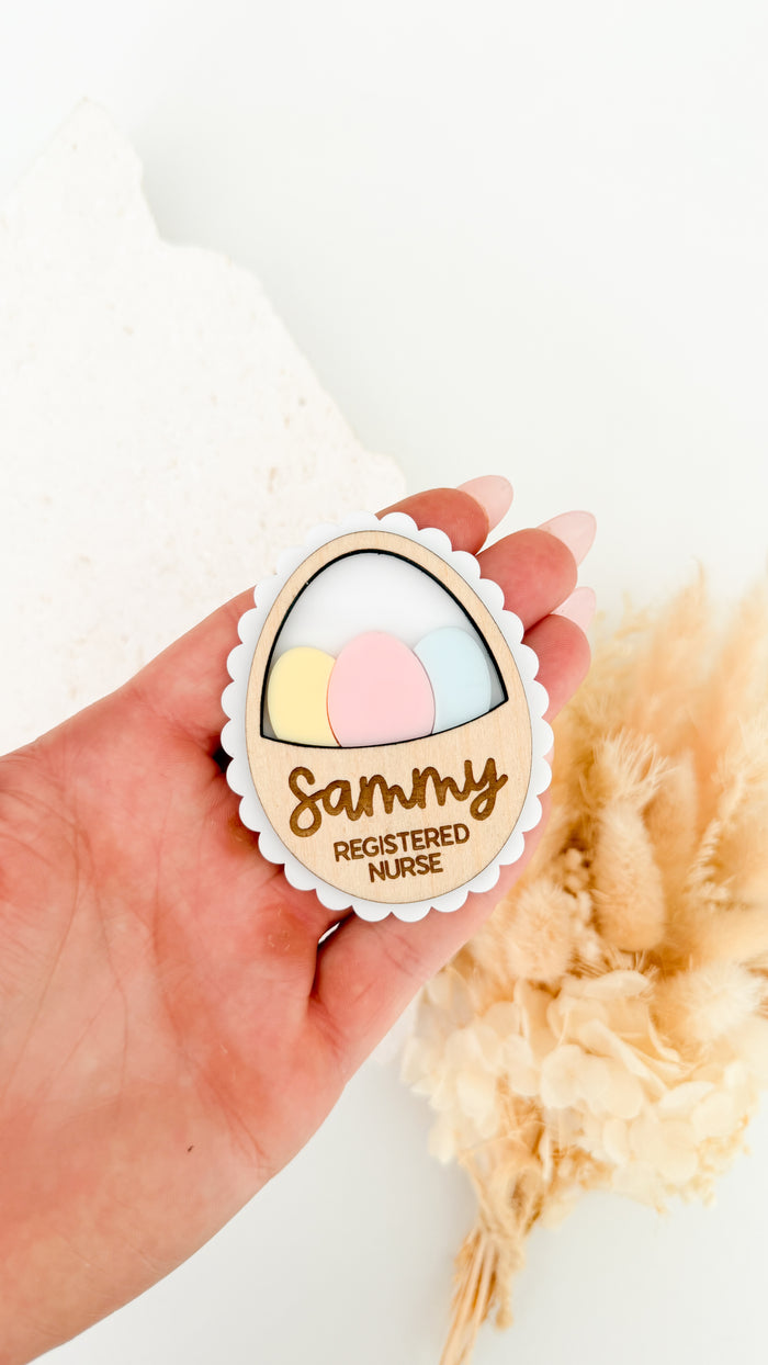 Easter Egg Basket Deluxe Name Badge