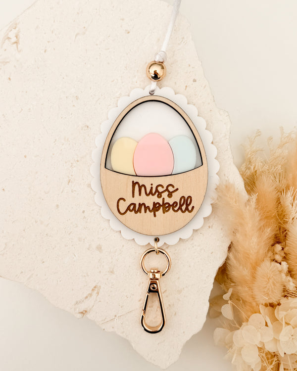 Easter Egg Basket Personalised Lanyard