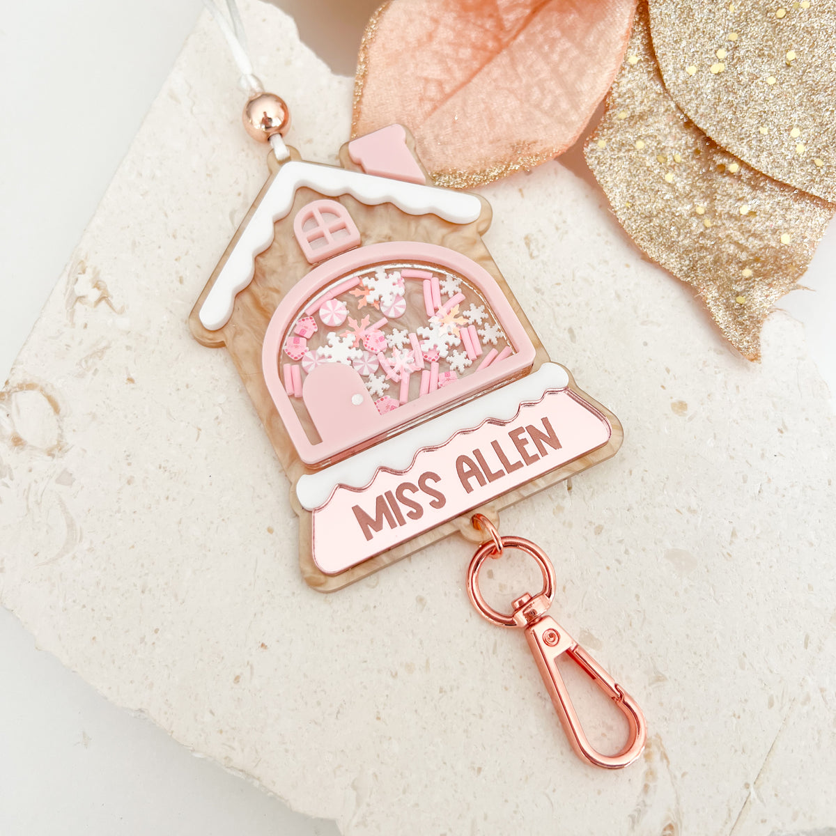 Gingerbread Dreams Deluxe Shaker Lanyard