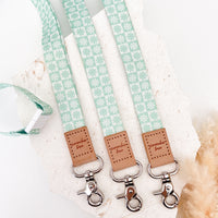 Mint Blossom Fabric Lanyard