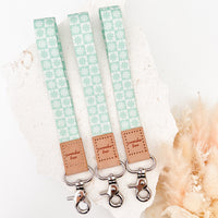 Mint Blossom Wristlet