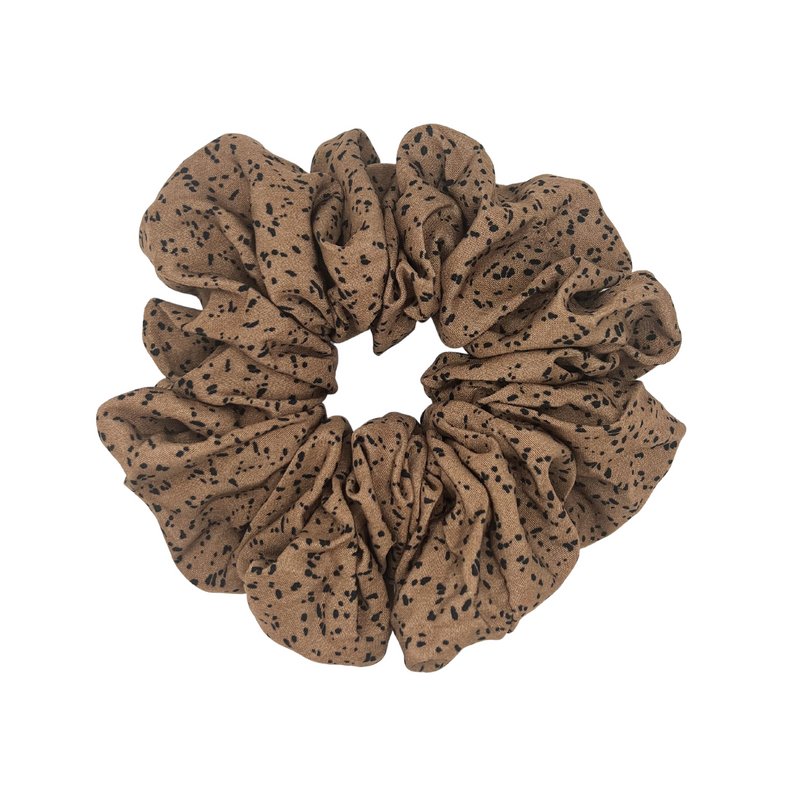 Jumbo Scrunchie - Tan Speckled