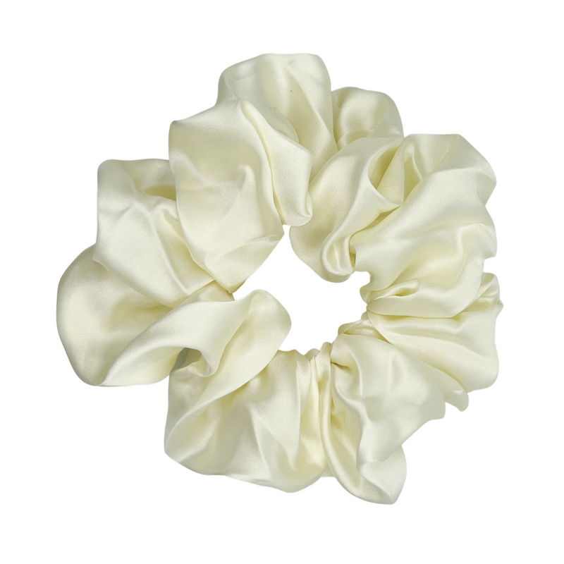 Jumbo Scrunchie - Satin Cream